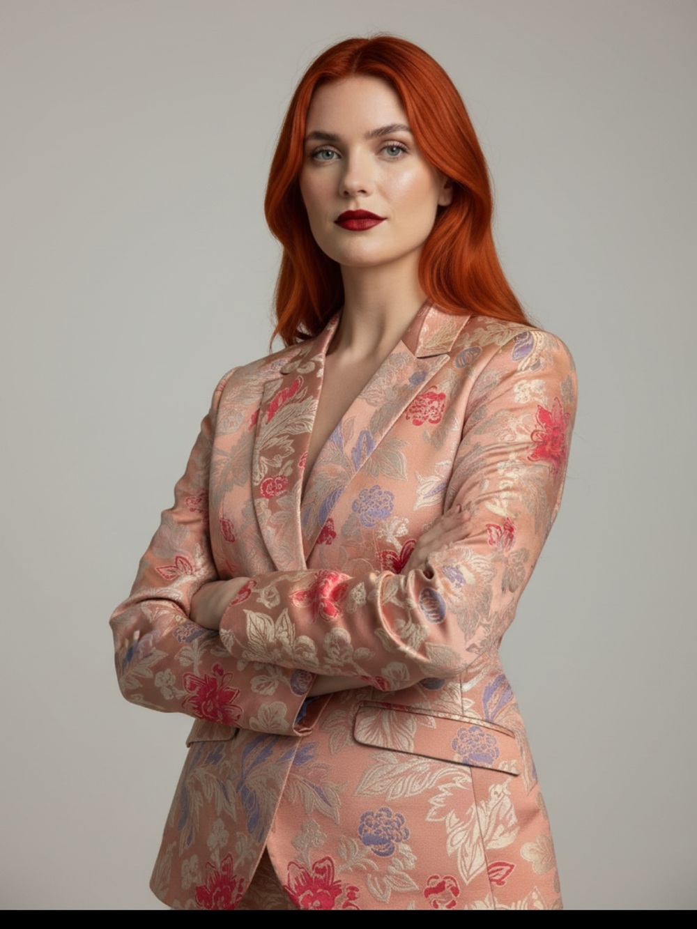 Etro Pink & Purple Floral Jacquard Blazer